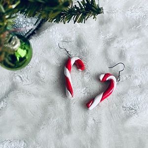 Fashions candy cane theme earrings